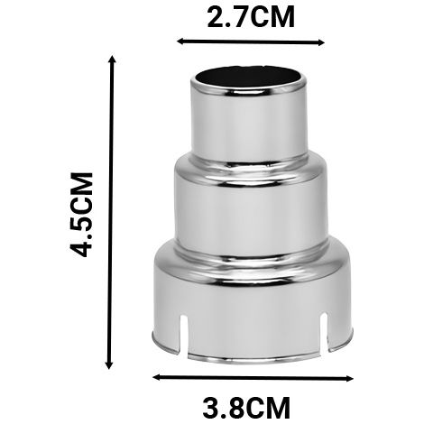 Buses pour Pistolet à Air Chaud - Lot de 4 Embouts Universels en Acier Inoxydable (Plats et Ronds) - Accessoires Industriels pour Décapeur Thermique