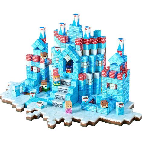 150-teiliges magnetisches Eisschloss-Bauset, Bausteine für Kinder, Montessori-STEM-Spielzeug, Weihnachts- und Geburtstagsgeschenk, ab 3 Jahren (1/5)
