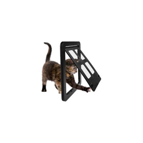 Chatière noire universelle pour chien et chat - Taille S - Magnétique, discrète et fonctionnelle (1/5)