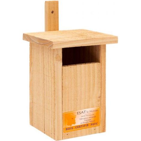Nichoir semi-ouvert pour bergeronnettes, en pin Douglas