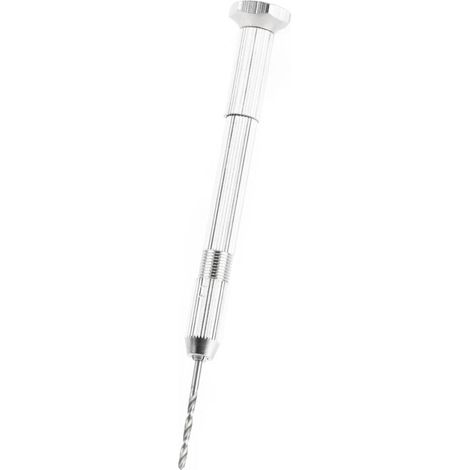 Handbohrmaschine aus Silber mit 10 HHS-Bohrern für Leiterplatten- und Uhrenreparaturen
