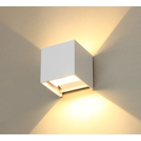 Outdoor LED Monoblock-Außenleuchte aus Aluminiumdruckguss 3000 K, IP65, 6 W, warmweißes Licht, 10 x 10 x 10 cm