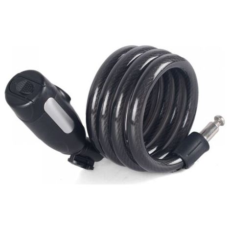 antivol de 120 cm de long - refermable facilement sans clé - cadenas pour vélo avec fixation - antivol en spirale pour vélo & poussette (1/5)