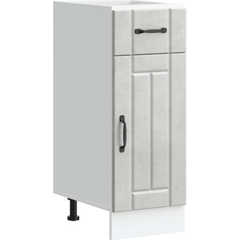Kitchen Base Cabinet Lucca Concrete Grey Engineered Wood vidaXL