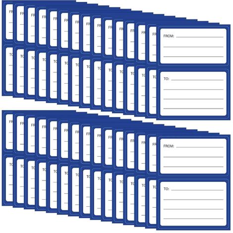 50 universelle, selbstklebende Etiketten für Postadressen, handschriftliche Adressangaben, für Kartons, Umschläge und Versandetiketten. (1/5)