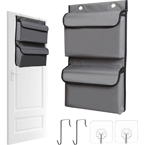 Rangement derrière la porte, Organisateur au-dessus de la porte - Porte-chaussures Oxford en tissu au-dessus de la porte, Panier d'organisation en tissu, Boîte de rangement étanche pour armoire, Range (1/5)