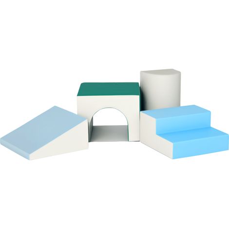 HOMCOM 4-Piece Soft Play Set, Baby Foam Block, For Ages 1-3 Years (1/5)