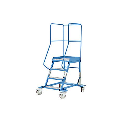 Escalera rodante con tarima  piezas insertadas en los peldaños