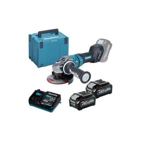 Makita GA050GM201 Amoladora angular a batería Ø 125 mm 40 V máx. / 2x 4,0 Ah batería + cargador en MAKPAC (1/4)