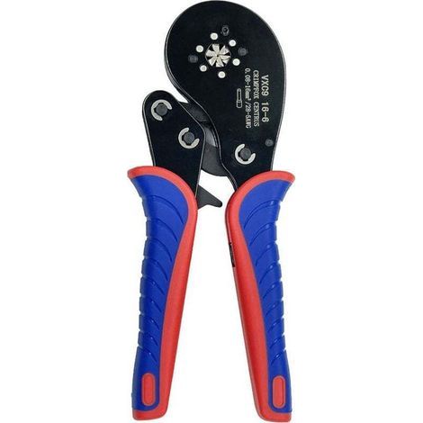 Pince à sertir les cosses de tubes Capacité de sertissage 0.08-16mm² Pince à sertir les cosses de tubes noir, rouge et bleu (1/4)