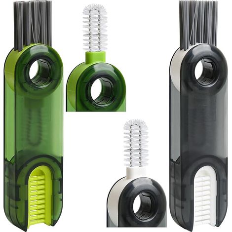 Lot de 2 poignées de porte coulissante rondes autocollantes en alliage d'aluminium invisible pour tiroir de grenier coulissant, placard, placard (noir) (1/5)