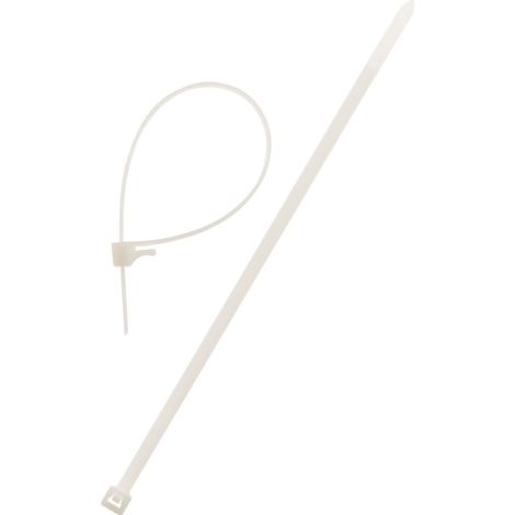 Lot de 20 colliers de câblage réutilisables - 3,6x 100mm - Transparent - Zenitech