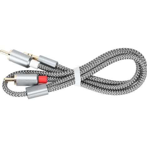 Câble Audio 3.5mm vers 2 RCA Haute Fidélité pour PC et Ordinateur Portable (1/5)