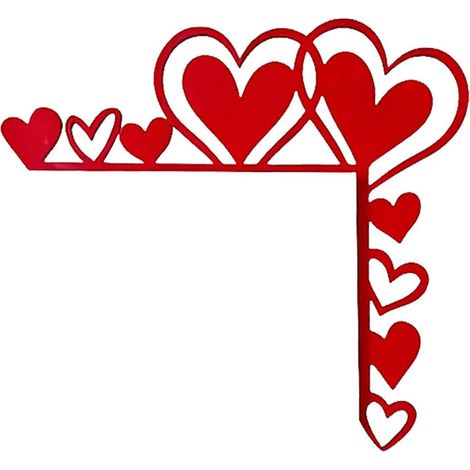 Pendentif En Forme De Coeur - Décoration En Bois Pour Angle De Porte - 20 cm - Pour Cadre De Porte, Miroir Ou Étagère - 1 Pièce (1/5)