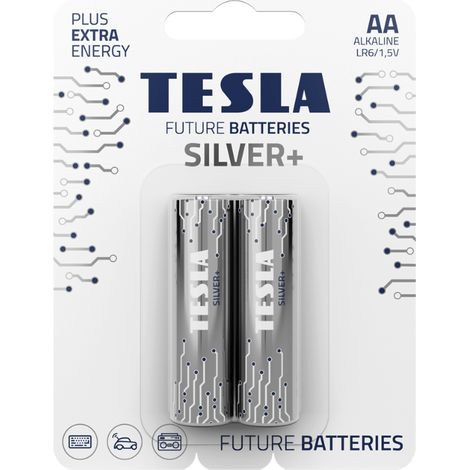 Tesla Silver+ LR6 B2 1,5V Alkaline-Batterie, 2 Stück (1/2)