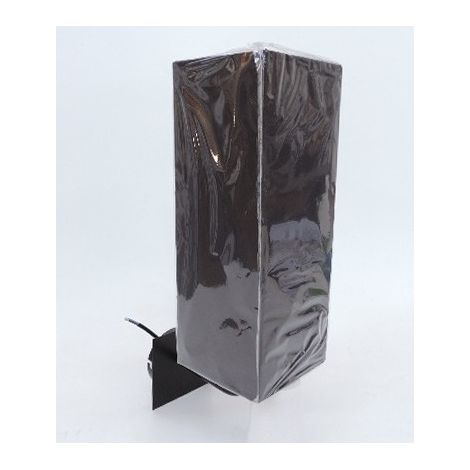 Applique murale architecturale métal noir abat-jour tissu cubique noir 110X110X310mm lampe E27 230V (non incl) IP20 TRAJECTOIRE