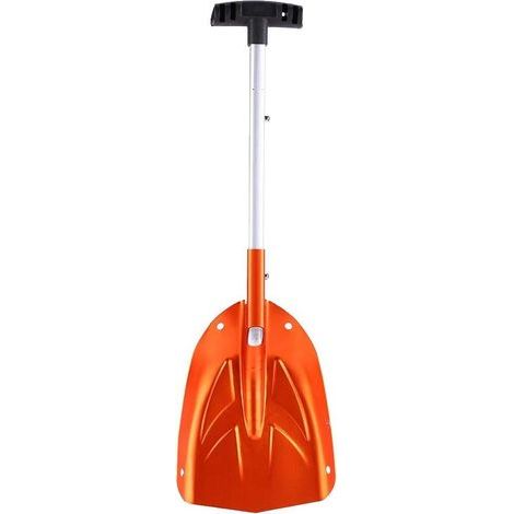 Pelle à Neige en métal, Pelle à Neige Pliable en Alliage d'aluminium à télescopique rétractable Hiver à Glace Outil de Camping en Plein air Orange (1/5)