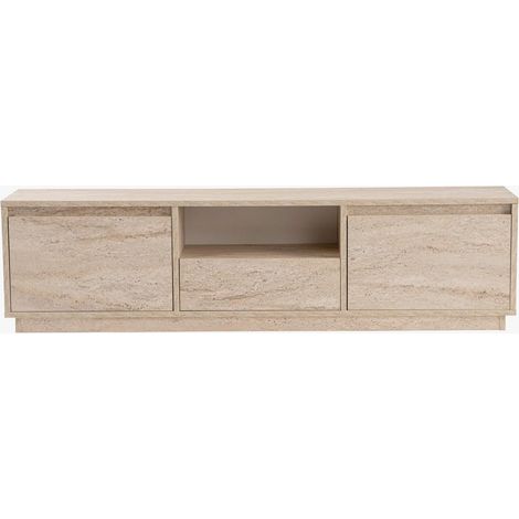 VIANA Meuble TV 3 portes 1 niche beige (1/5)