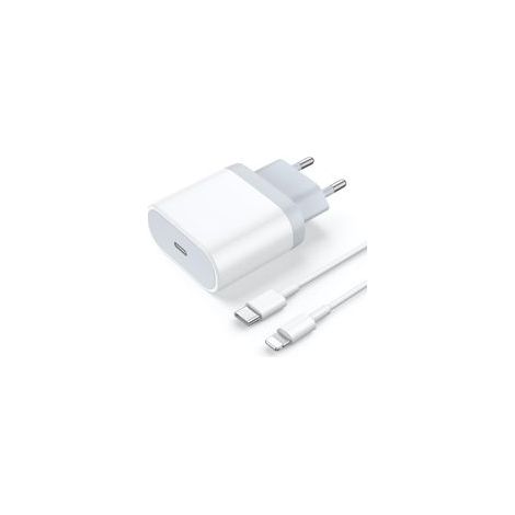 20-W-USB-C-Schnellladegerät mit 1 m Lightning-Kabel, Netzteil für iPhone 14/13/12/11/XR/XS/X und iPad (1/4)