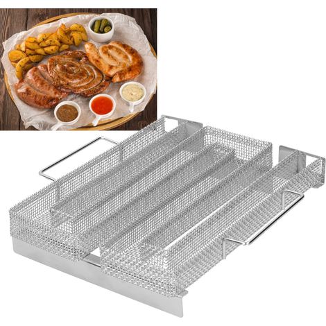 Générateur de fumée de barbecue [Smoker Tray] grille multifonction 21.5 cm, 4.6 cm pour fumage à chaud/cold, marque inconnue, générateur avec fumoir, fumage à cold. (1/5)