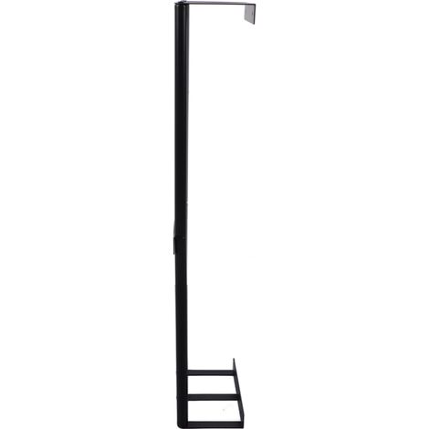Wandmontierter Handtuchhalter, schwarze Eisenlegierung, 3 Stangen, für gerollte Handtücher im Badezimmer (1/5)