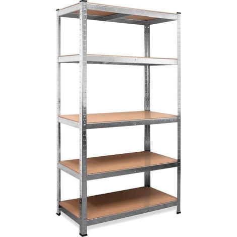 Estantería metálica modular 5 estantes MDF 180x90x40cm, carga 875Kg