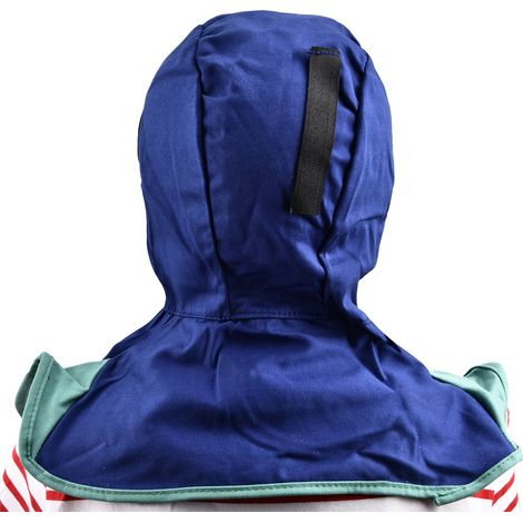 Casque ignifugé AP-6670 lavable, bleu, cagoule de protection intégrale (1/5)