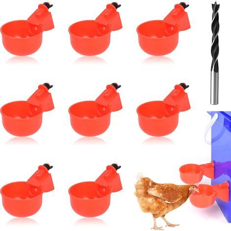 8-Piece Poultry Waterer Kit, Automatic with Drill, For Chickens, Ducks, and Quail, Farm and Home Use (1/5)