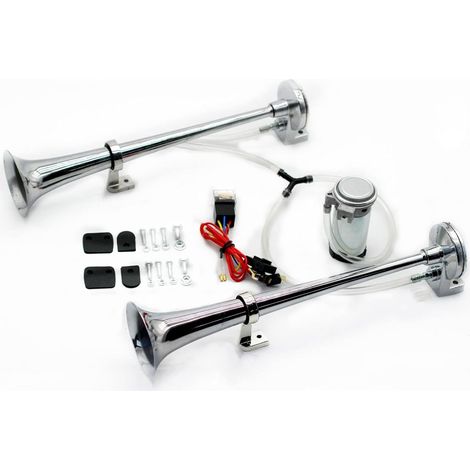 Klaxon de voiture 24 V en zinc double tube 165 dB pour voitures, camions, motos et yachts (1/5)