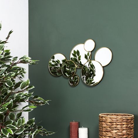 Miroir - HOME DECO FACTORY - Doré - Rond - Asymétrique (1/6)
