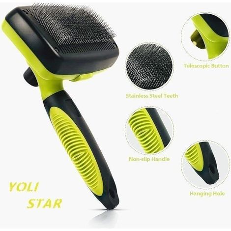 king Brosse Chien et Chat, Brosse Peigne de Toilettage Rétractable pour Les Animaux À Poil Long, Enlèvement Efficace Autonettoyante (1/4)