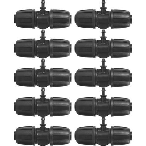 0 pi¨¨Ces de Haute Qualit¨ 16mm ¨¤ 4/7 connecteur de t¨ Barbel¨ de Verrouillage de Jardin pour l'irrigation de Jardin de Tuyau PE (1/5)
