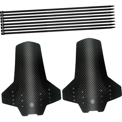 Garde-boue de Vélo VTT Avant et Arrière Réglable Protection Boue Carbone VTT Route Flaps Flasque avec Serre-câbles Kit Universel de Protection Contre les Éclaboussures (1/5)