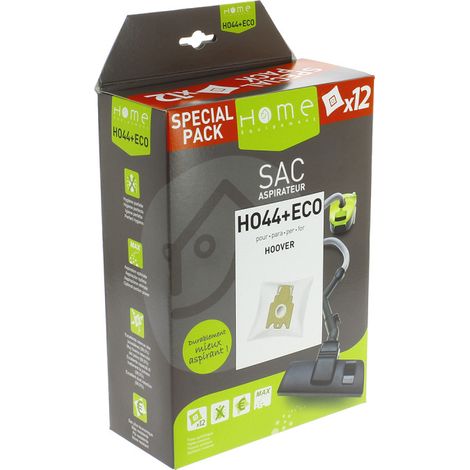 Sacs microfibres adaptable par 12 HEHO44+ECO pour Aspirateur , FREEMOTION, PURE POWER, SENSORY, TELIOS, TELIOS PLUS HANSEATIC, HOOVER, MIELE (1/3)