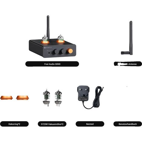 Amplificador de auriculares, conectividad Bluetooth, alta potencia de salida, GR40 (1/2)