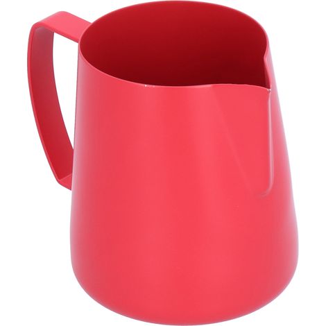 400-ml-Milchaufschäumkännchen, Edelstahl 304, Kaffeetasse/Latte-Art-Becher, Rot (1/5)