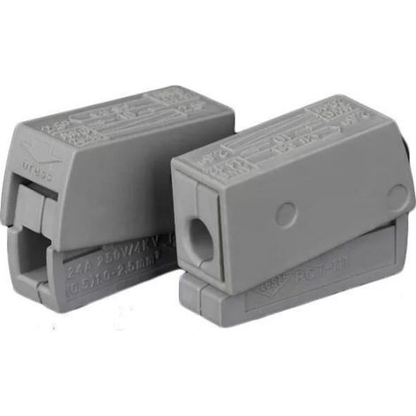 25pcs Double Trou Prise Bornier Connecteur Pince Lampe Fil Pince Connexion Borne Presse Pince Bornes d'éclairage Jusqu'à 2.5mm² (1/5)