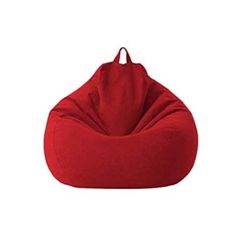 Housse de canapé lazy en tissu moelleux, sans remplissage, feuilletée, pour fauteuil inclinable, siège pouf, salon (Rouge, 70 x 80 cm)–DELKEVIC