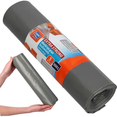Hochleistungs-Bauschuttsäcke, 5er-Pack, 300 l