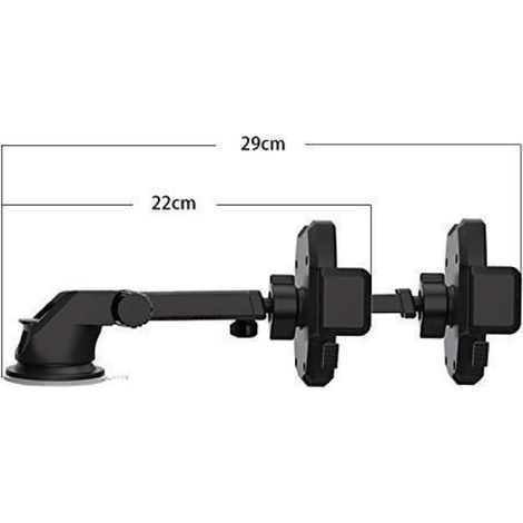 Support Téléphone Voiture Ventilation Rotation 240° Ventouse Réglable Bras Prolongé Télescopique Support Smartphone Ventouse (1/4)