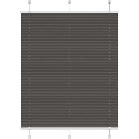 Plissee Schwarz 105x150 cm Stoffbreite 104,4 cm Polyester