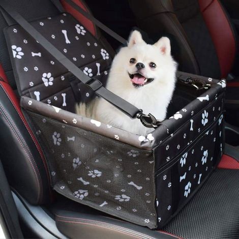 MTEVOTX Siège Auto pour Chien , Sac de transport pour animaux de compagnie , Housse de siège imperméable Respirante - Noir (1/5)