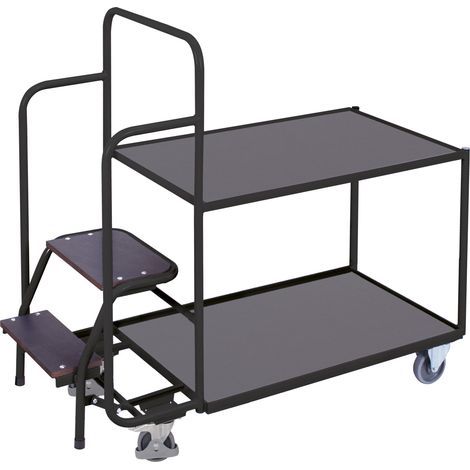 VarioFit Kommissionierwagen 2 Ladeflächen niedrig RAL 7016 (1/3)