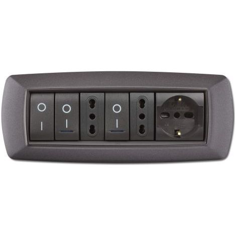 PLACCA LIFE LIVING PLAST GRIGIO CHIARO VULCAN 7P