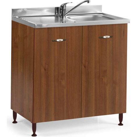 Sottolavello per cucina noce antico 2 ante Cm 80x50xH 85 (1/2)