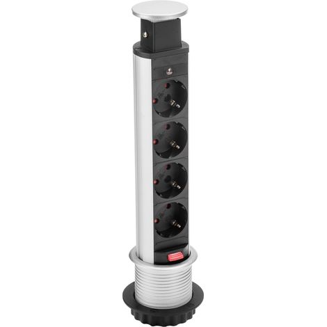 BeMatik - Multiprise tour rétractable avec 4 prises schuko 16 A 250 V (1/5)