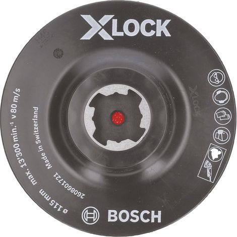 Bosch 2608601721 Plato de soporte X-Lock 115mm 13300rpm con para hojas de lija con velcro