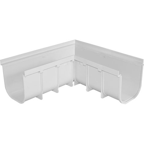 Angle gauche pour caniveau pvc Série 200 HAUT - First Plast