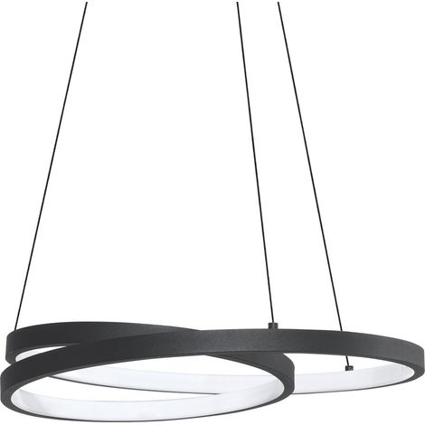 Ideal Lux Sospensione Moderna OZ 1 luce LED integrato nero metallo