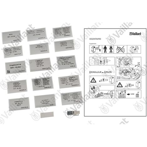 VAILLANT Kit di conversione, gas naturale = propano VC 1006+1206/5-5 R2 e.a. Codice Vaillant , 0020176190